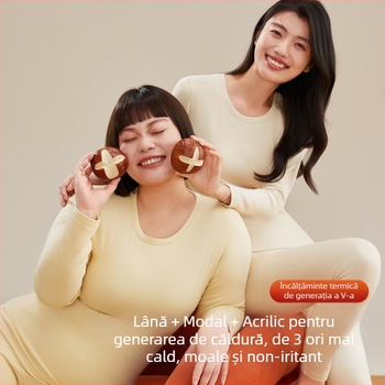 Derong Set de lenjerie termică – antibacterian, păstrează căldura, anti-piling, anti-static; poate fi purtat ca strat de bază sau ca îmbrăcăminte exterioară; grosime 251–300 g/m²; top cu mânecă lungă + pantaloni