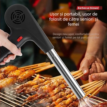 Suflător BBQ cu baterie Li-ion reîncărcabilă, aprinzător fără fir pentru cărbuni, utilizare în exterior, 12V