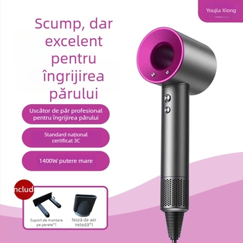 Uscător de păr 1400W, motor cu perii, 220V, aer rece/cald, ioni negativi