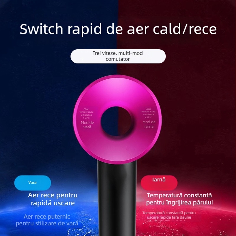 Uscător de păr 1400W, motor cu perii, 220V, aer rece/cald, ioni negativi