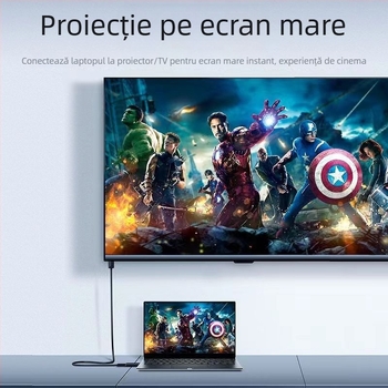 Adaptor DP către HDMI — Rezoluție 4K, Suport pentru toate sistemele, Model ZA021