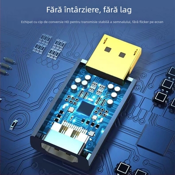 Adaptor DP către HDMI — Rezoluție 4K, Suport pentru toate sistemele, Model ZA021