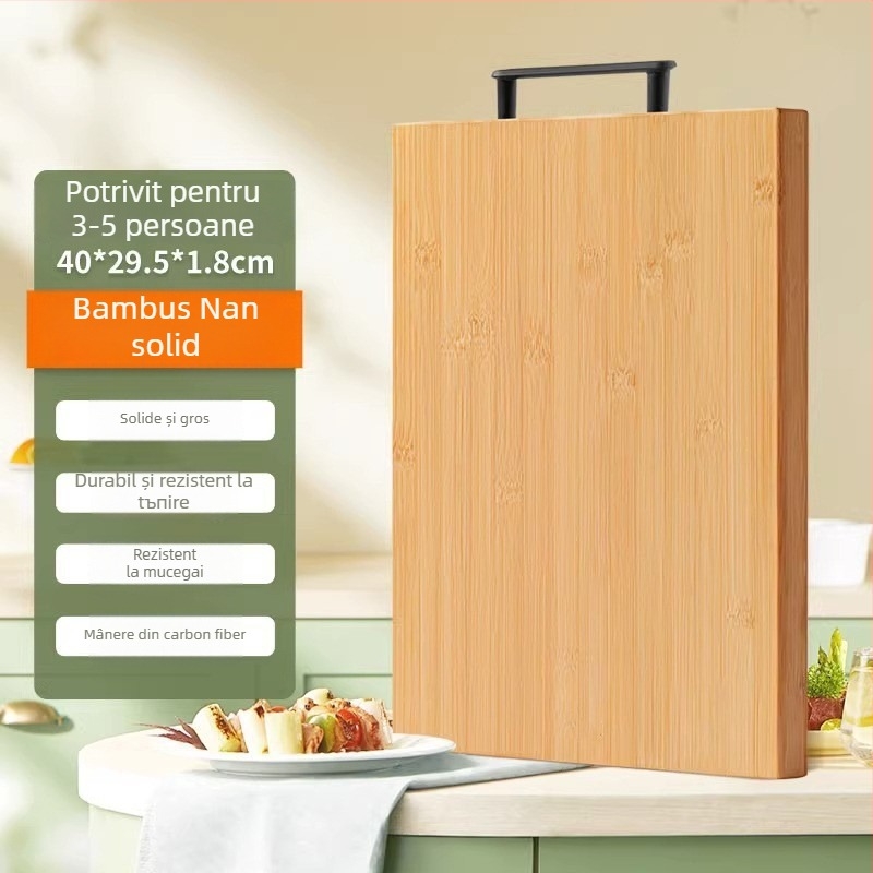 Tocător din bambus Double Gun, anti-alunecare, cu două fețe, Suncha