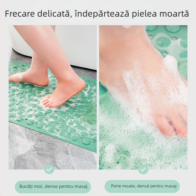 Covoraș anti-alunecare pentru baie, pentru duș și podea de toaletă, PVC, pătrat, stil modern minimalist