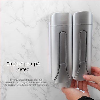 Dispenser de săpun montat pe perete pentru hotel – apăsare manuală, ABS+GPPS, finisaj electroplating prin pulverizare, stil modern minimalist, 235g/470g