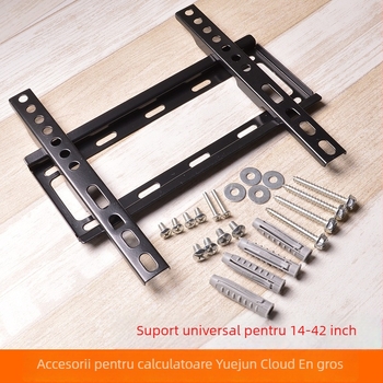 Suport de perete pentru TV LCD, construcție din oțel, montaj fix, suportă peste 15 kg