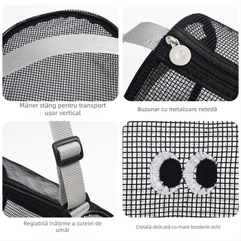 Geantă cosmetică cilindrică din plasă, cu curea crossbody, pentru plajă și piscină, cu spațiu mare pentru depozitare cosmetice și gustări