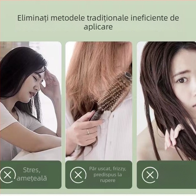 Aplicator electric pentru păr cu role pentru ulei esențial – îngrijire scalp, model 665, greutate 35–40 g, dimensiuni 7.8 × 5.6 × 5.2 cm, Eficiență: controlul sebumului, anti mătreață, anti mâncărime, calmarea scalpului