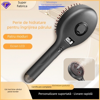 Pieptăn electric pentru masajul scalpului AA-003, 4 moduri, vibrare pentru relaxarea scalpului și stimularea rădăcinilor părului