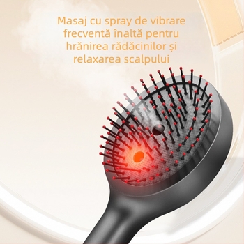 Pieptăn electric pentru masajul scalpului AA-003, 4 moduri, vibrare pentru relaxarea scalpului și stimularea rădăcinilor părului