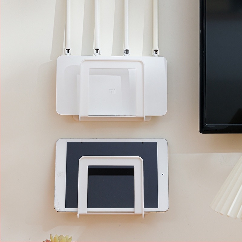 Raft de depozitare pentru router – stil japonez, ABS material, 1 nivel, fără montaj, potrivit pentru dormitor, baie și sufragerie.