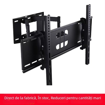 Suport telescopic rotativ pentru televizor/LCD pe perete, cadru metalic, control mecanic, încărcare 15 kg+