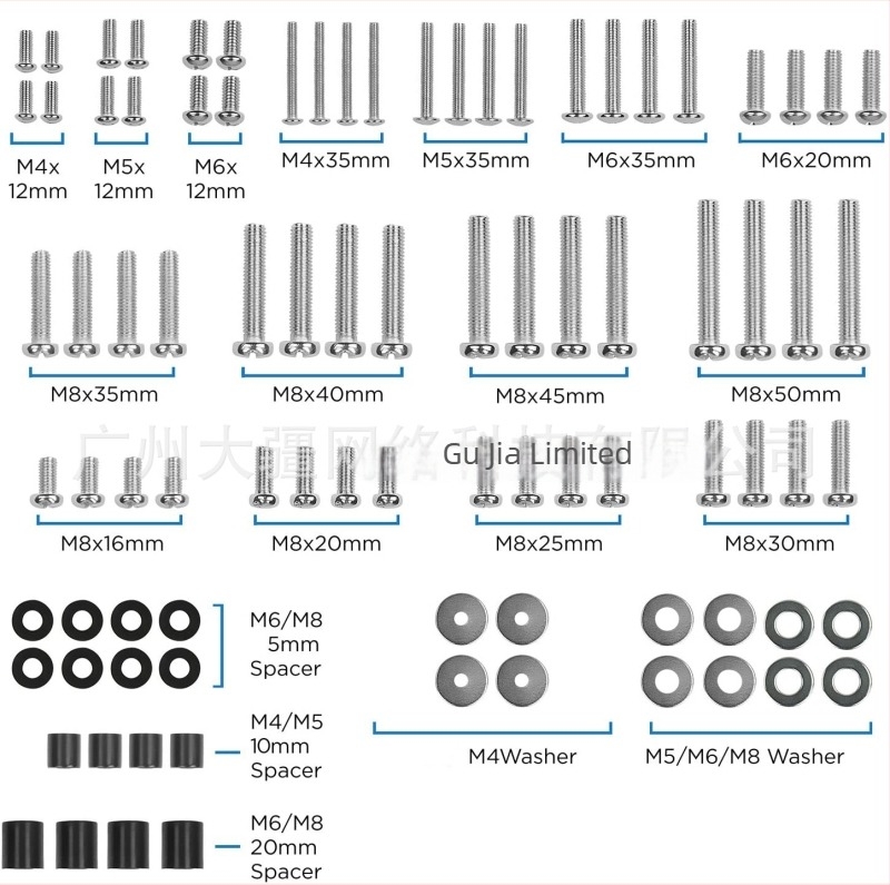 Kit de șuruburi montaj TV M568, control mecanic, etichetă privată licențiată