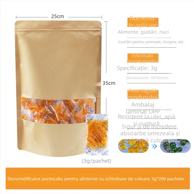 Desicant casnic — Changquan; usucă și desumidifică; ambalaj: pungă; poziționare: așezat plat