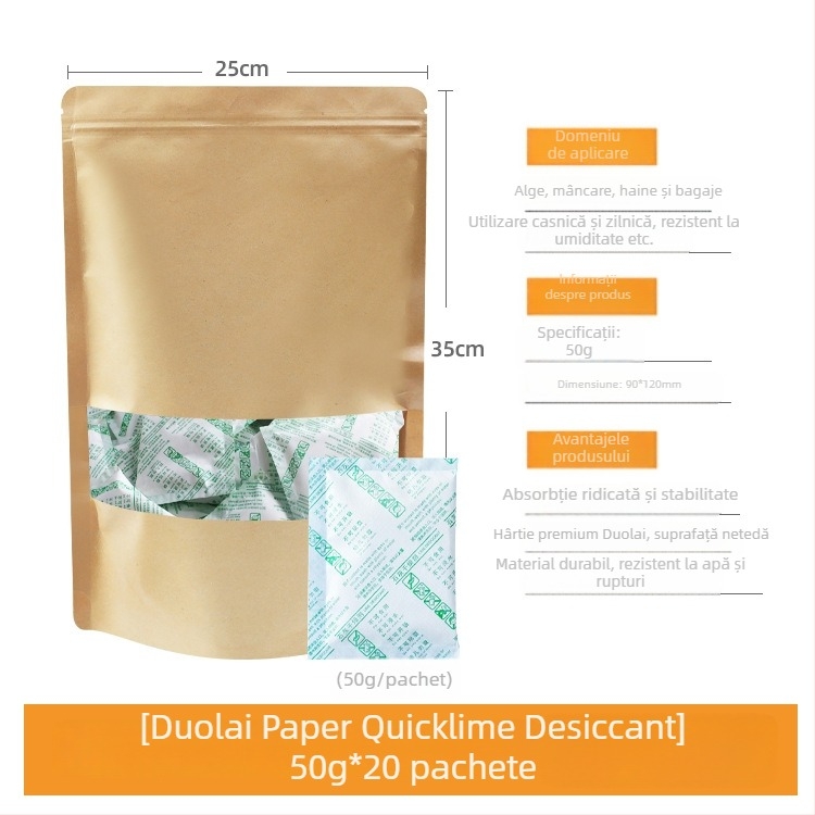 Desicant casnic — Changquan; usucă și desumidifică; ambalaj: pungă; poziționare: așezat plat