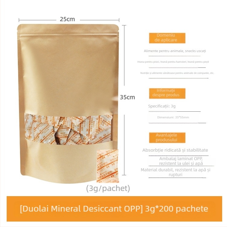 Desicant casnic — Changquan; usucă și desumidifică; ambalaj: pungă; poziționare: așezat plat