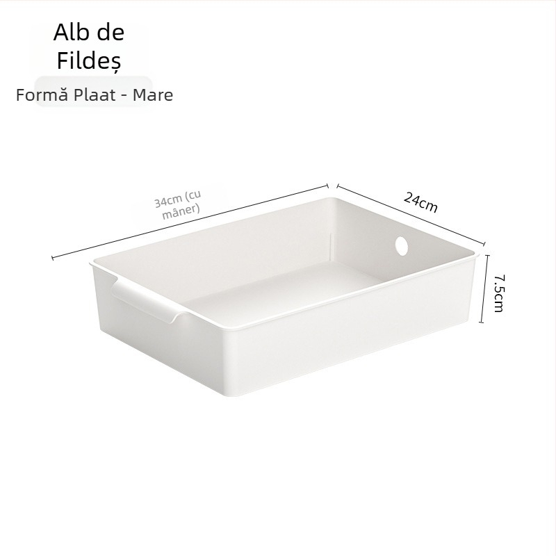 Cutie de depozitare pentru birou, plastic PP, 18 L, model 1013, fără capac, cu posibilitate de stivuire