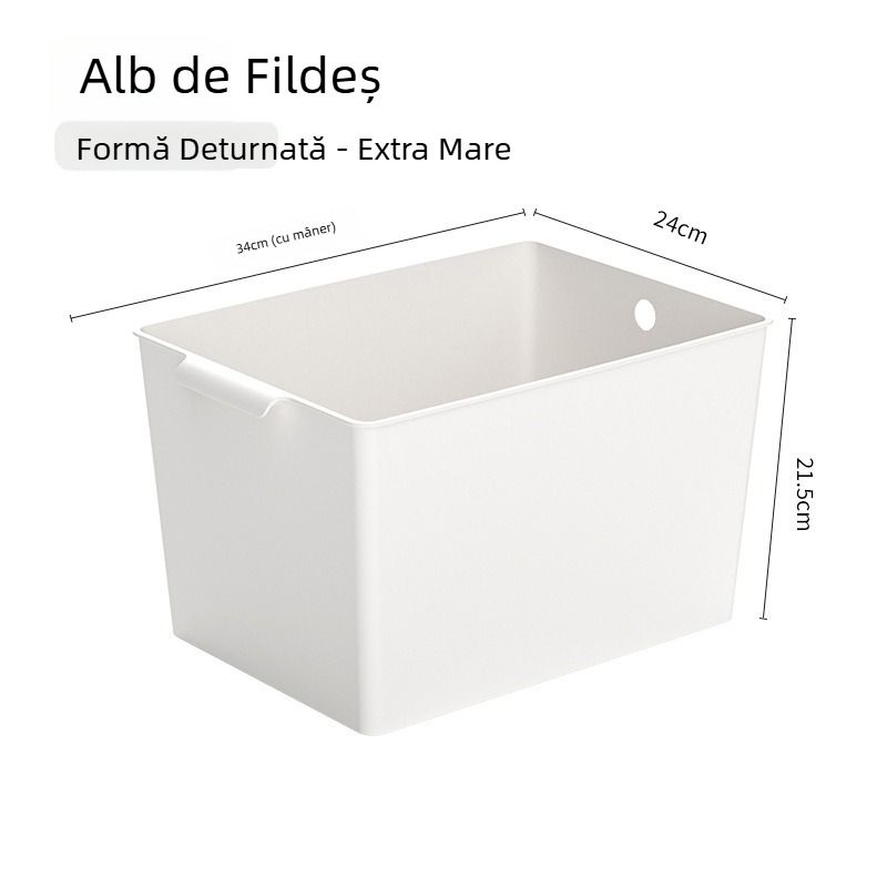 Cutie de depozitare pentru birou, plastic PP, 18 L, model 1013, fără capac, cu posibilitate de stivuire