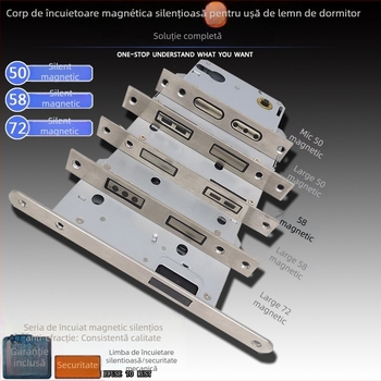 Corp de încuietoare pentru uși din lemn, oțel inoxidabil, mecanism magnetic silențios, model CXST-001, greutate 200–400 g