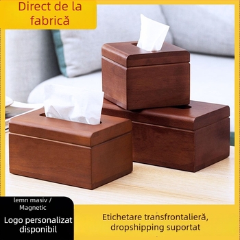 Cutie de șervețele din lemn, model ZJH03, imprimare logo disponibilă, personalizare, multifuncțională, Stil Chinez Nou