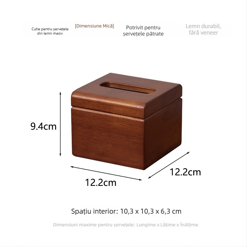Cutie de șervețele din lemn, model ZJH03, imprimare logo disponibilă, personalizare, multifuncțională, Stil Chinez Nou