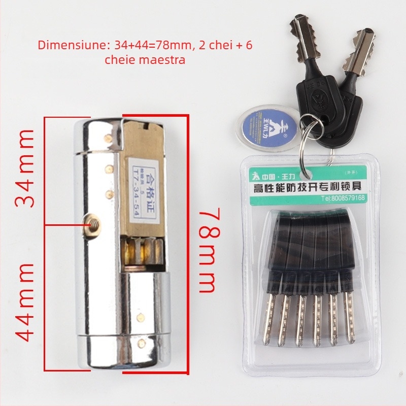 Cilindru de încuietoare – Cupru, 500 g, Model 22/78/88/108, Stil: Simplitate modernă