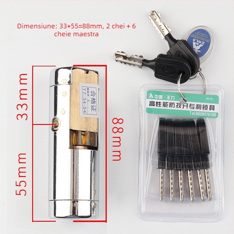 Cilindru de încuietoare – Cupru, 500 g, Model 22/78/88/108, Stil: Simplitate modernă