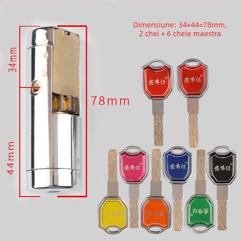 Cilindru de încuietoare – Cupru, 500 g, Model 22/78/88/108, Stil: Simplitate modernă