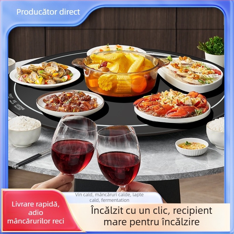 Placă inteligentă de încălzire a mâncării cu temperatură constantă, personalizabilă, 500W, 220V, greutate 600 g