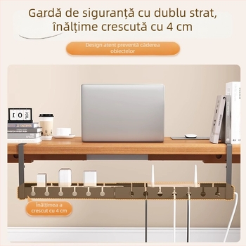 Organizator sub birou pentru cabluri, din fier, stil modern minimalist, gestionare cabluri