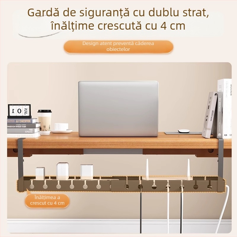 Organizator sub birou pentru cabluri, din fier, stil modern minimalist, gestionare cabluri