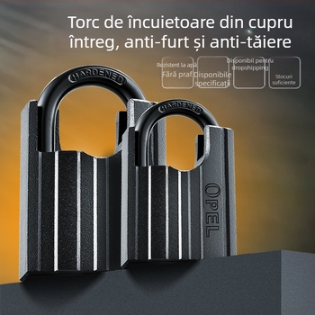 Lacăt – OPEL Fier, Stil Modern Simplu, Model BBL-BLACK-DX, Pentru Uși, Dulapuri, Bagaje