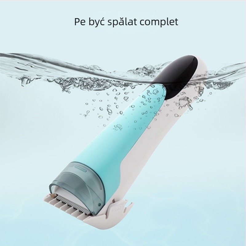 Aparat de tuns păr portabil, fără fir, pentru uz casnic, lamă din oțel inoxidabil, motor fără perii, baterie încorporată de 800–1000 mAh, impermeabil, autonomie 1–3 ore