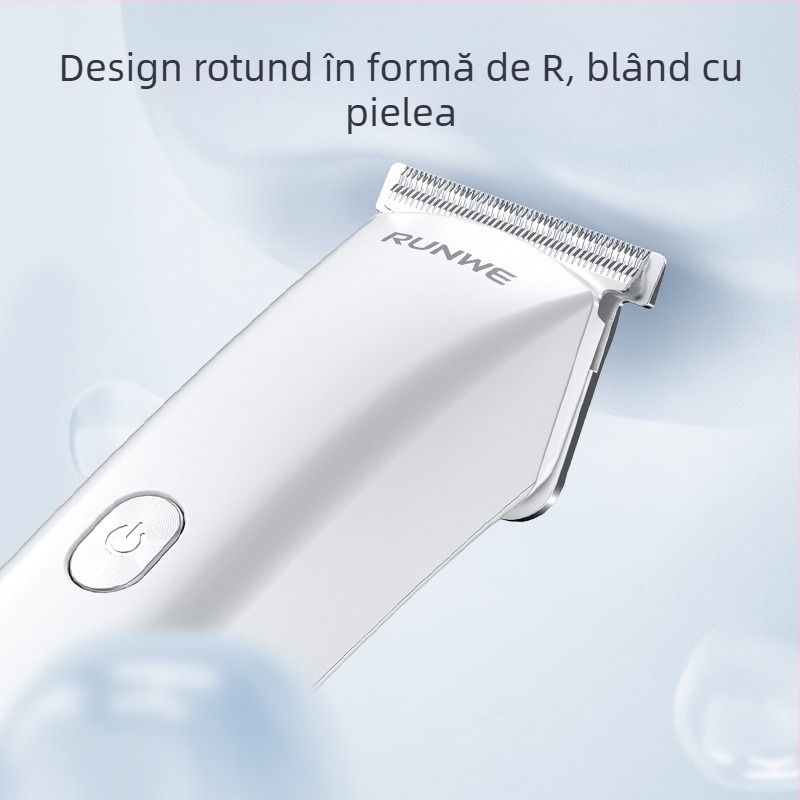 Longway Rs9303 Trimmer păr – Aparat electric reîncărcabil, lamă din oțel inoxidabil, 5W, alimentare duală (încărcare/priză), cap de tăiere detașabil și lavabil