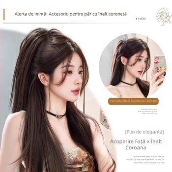 Perucă cu coadă – Stil: pachet de păr, Model Graffiti Waterfall Straight, Material: sârmă rezistentă la temperatură, Tehnologie de procesare: mecanism, Potrivit pentru femei