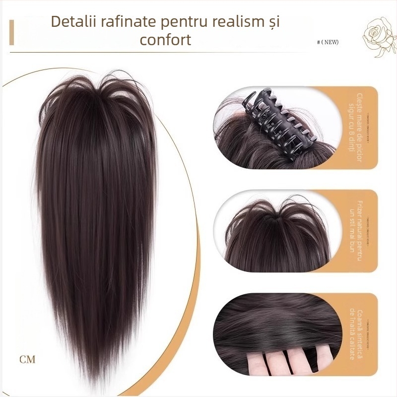 Perucă cu coadă – Stil: pachet de păr, Model Graffiti Waterfall Straight, Material: sârmă rezistentă la temperatură, Tehnologie de procesare: mecanism, Potrivit pentru femei