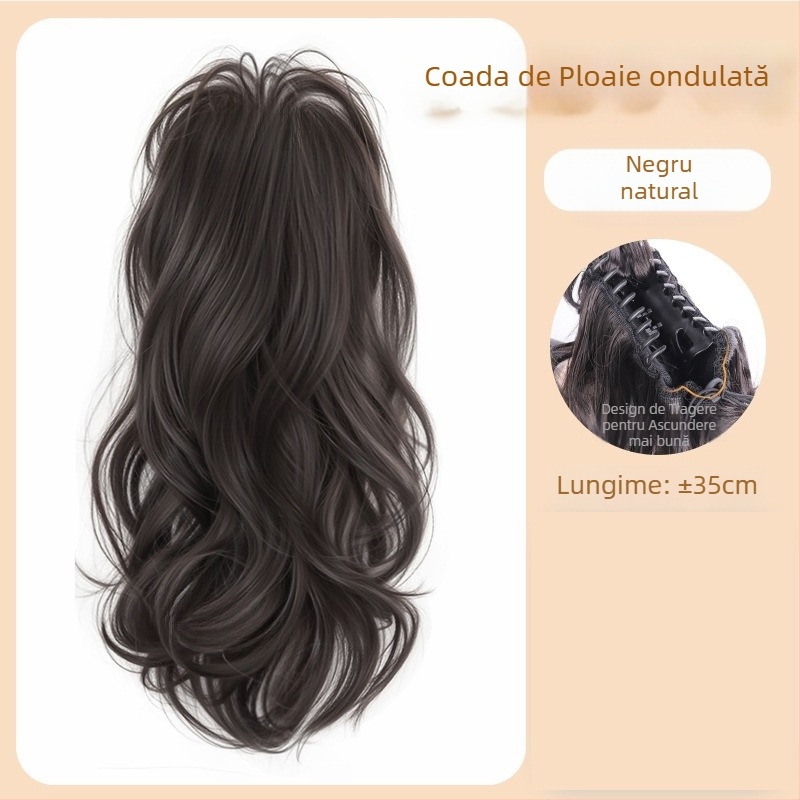 Perucă cu coadă – Stil: pachet de păr, Model Graffiti Waterfall Straight, Material: sârmă rezistentă la temperatură, Tehnologie de procesare: mecanism, Potrivit pentru femei