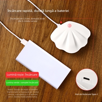 Lampă de noapte LED reîncărcabilă cu senzor de mișcare, iluminare de perete magnetică fără cabluri, lampă cu număr de casă