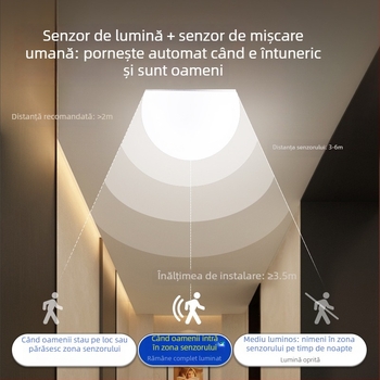 Lampa LED cu senzor radar pentru coridoare și scări, soclu E27, 220V, 95 lm/W, model PAK543071/PAK543072