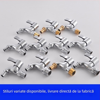 robinet din cupru pentru mașina de spălat, montaj rotativ, cartuș ceramic, robinet cu o singură manetă