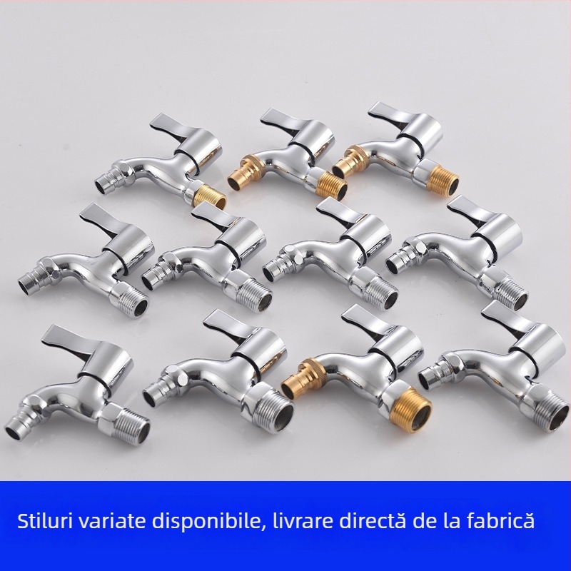 robinet din cupru pentru mașina de spălat, montaj rotativ, cartuș ceramic, robinet cu o singură manetă