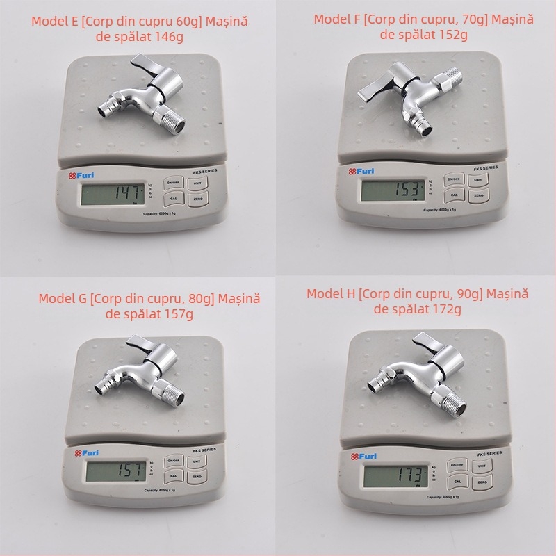 robinet din cupru pentru mașina de spălat, montaj rotativ, cartuș ceramic, robinet cu o singură manetă