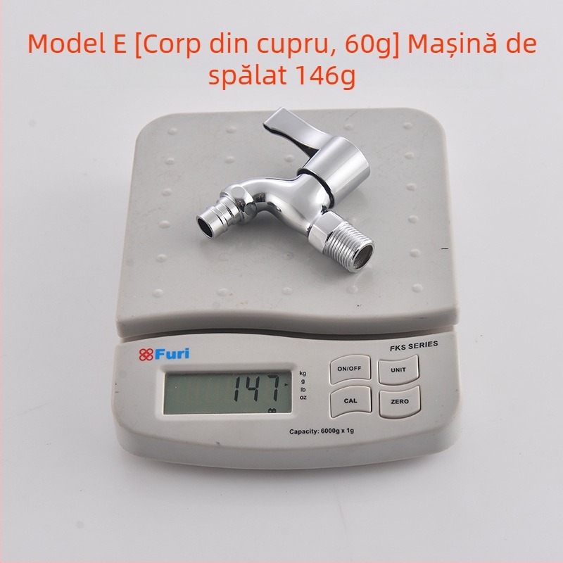 robinet din cupru pentru mașina de spălat, montaj rotativ, cartuș ceramic, robinet cu o singură manetă