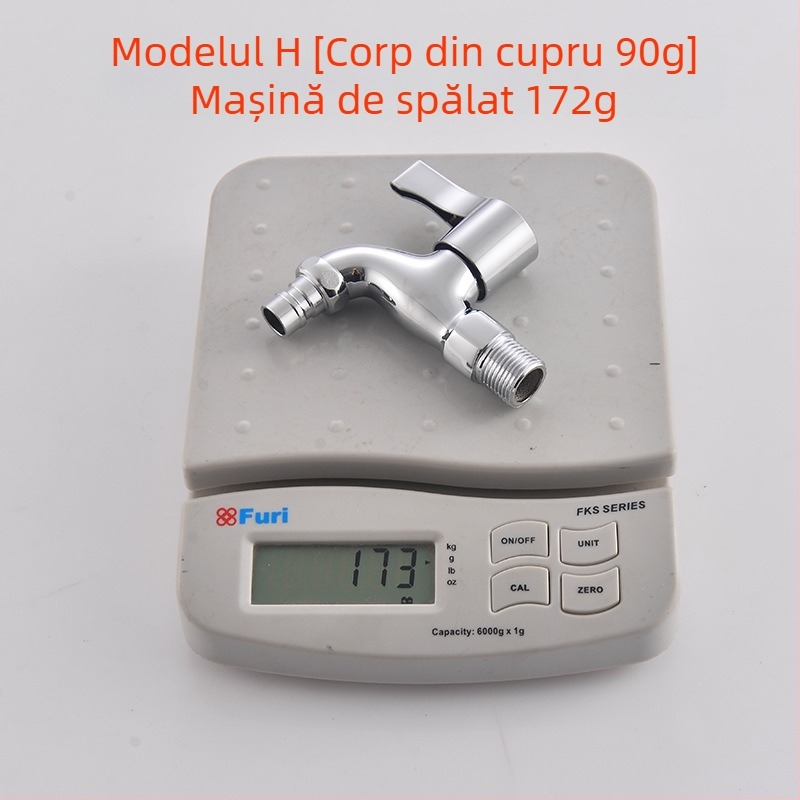 robinet din cupru pentru mașina de spălat, montaj rotativ, cartuș ceramic, robinet cu o singură manetă