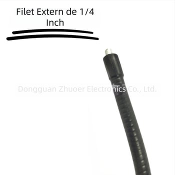 Suport monitor cu rotație 360°, construcție metalică, tub termocontractibil, gât flexibil