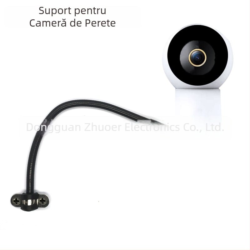 Suport monitor cu rotație 360°, construcție metalică, tub termocontractibil, gât flexibil