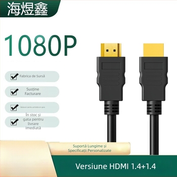 Cablu HDMI pentru TV/proiector, cupru, conectori placați cu aur, lungime 1,5–30 m