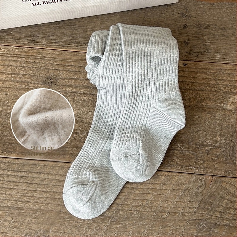 Colanți pentru bebeluși cu model în dungi, tricot Jacquard, amestec din bumbac-poliester, groși, respirabili pentru primăvară-toamnă (nou-născuți și copii mici 1–3 ani)