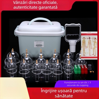 Aparat cu ventuze - ventuzare verticală, pentru uz casnic, construcție fără sticlă, 24 de cupe, 12 seturi într-o cutie