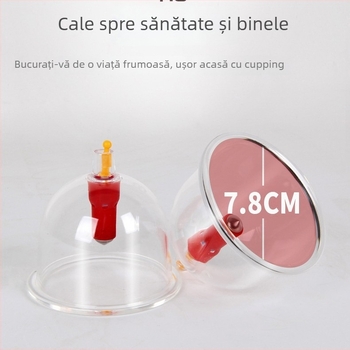 Aparat cu ventuze - ventuzare verticală, pentru uz casnic, construcție fără sticlă, 24 de cupe, 12 seturi într-o cutie